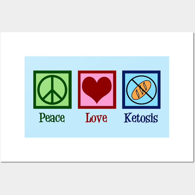 Peace Love Ketosis Wall Art by epiclovedesigns